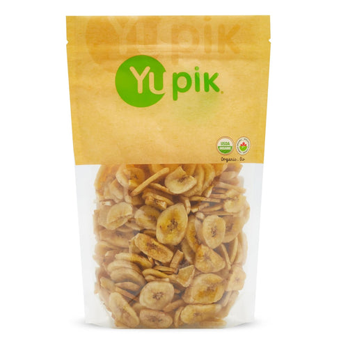 Yupik Organic Sweetened Dried Banana Chips, 14.1 Oz, Gluten-Free, Kosher, Non-GMO, Vegan,