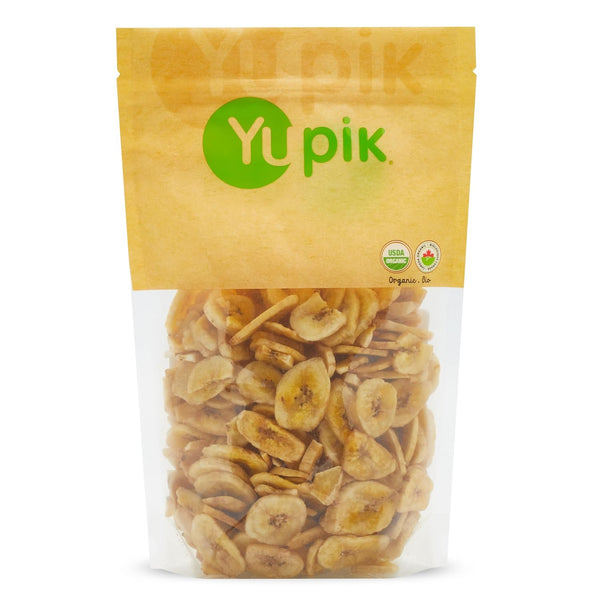 Yupik Organic Sweetened Dried Banana Chips, 14.1 Oz, Gluten-Free, Kosher, Non-GMO, Vegan,