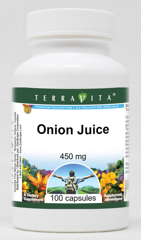 Terravita Onion Juice - 450 mg (100 Capsules, ZIN: 521794)