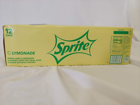 12 Oz (Pack 12) Sprite Lymonade, Lemon Lime & Lemonade Soda Soft Drink, Fl