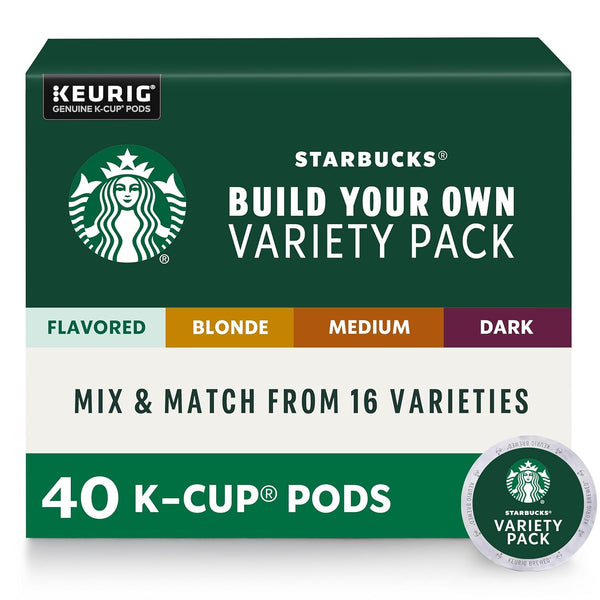 Starbucks Coffee, Keurig K-Cup Pods, Custom Build Your Own Variety Pack, 40