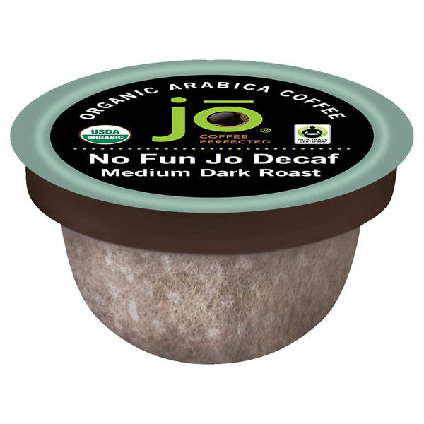 No Fun Jo Decaf: 36 Organic Compostable Pods for Keurig K-Cup Compatible