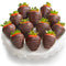 A Gift Inside 12 Dreamy Dark Chocolate Covered Strawberries for Valentine's Day,