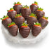 A Gift Inside 12 Dreamy Dark Chocolate Covered Strawberries for Valentine's Day,