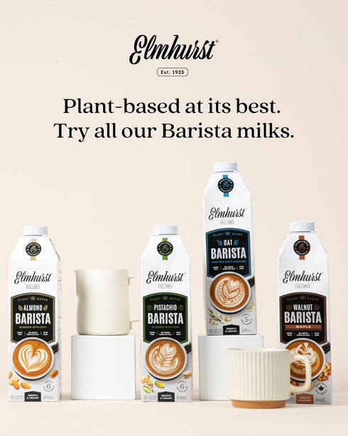 1925 32 (Pack 6) Elmhurst Maple Walnut Milk Barista Edition Ounce of Plant-Based, Extra Creamy, Vegan, Dairy-Free