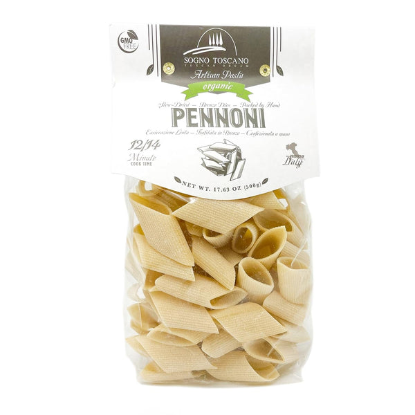 Sogno Toscano PENNONI ORGANIC ARTISAN PASTA - 500 gr / 17.6 oz bag (2)