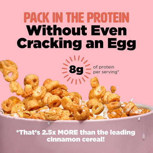 1 Pack Plant-Based and Vegan Breakfast Cereal by Three Wishes - Cinnamon, - More Protein and Less Sugar Snack