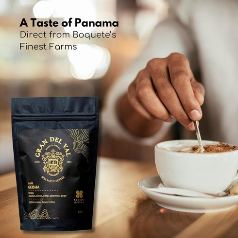 Gran Del Val Geisha Coffee Whole Beans - Panamanian Fresh Geisha Washed Coffee Beans - Panama Coffee Souvenier