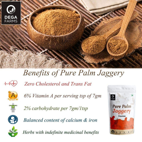 DEGA FARMS 200GM 100% Premium Pure Palm Jaggery - | Made with Pure, Organic & Natural Ingredients - Sedex Certified