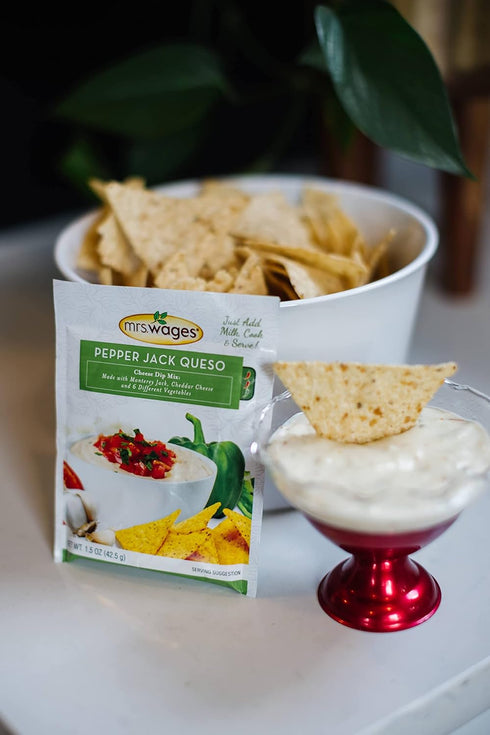 1.5 oz Packet (Pack 12) Mrs. Wages Cheese Dip Mix, Pepper Jack Queso
