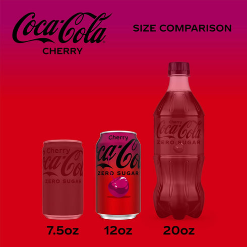 12 Oz (pack 12) Coca-Cola Cherry Zero Soda, Fl