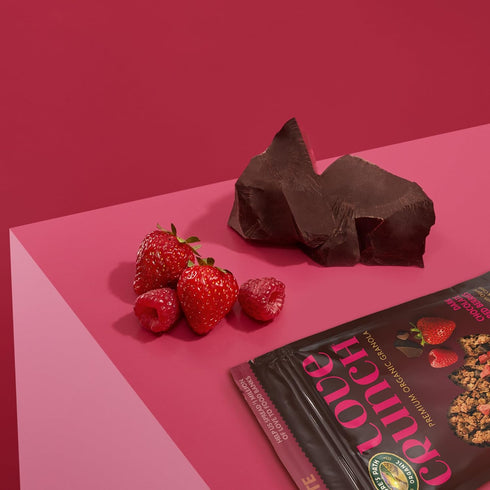 11.5 oz (Pack 6), Love Crunch Organic Dark Chocolate & Red Berries Granola, of Vegan, Non-GMO, Fair Trade, by Nature's