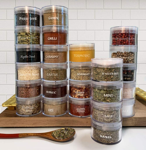Spicylux Arabian Mix - Aleppo Pepper, Dried Mint, Sumac, Cumin, Oregano (Set of 5) - Packed in U.S.A.