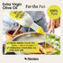 100% (500ml) Neolea Easy-Pour Extra Virgin Olive Oil For the Pan Mild & Mellow Made to Cook, Sizzle, Saut, Roast & Bake