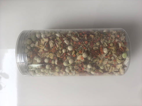 FFSJIAMCL Dehydrated Mixed Vegetables, Carrot, Broccoli, Onion Blend in Resealable Container