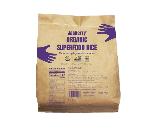 Jasberry - Organic Superfood Rice, Soft & Aromatic Whole Grain Purple Rice,