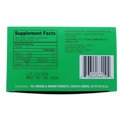 China Slim Tea 72-Count (Pack 2, 144 China Slim Dieter's Tea Delight, Large, of tea bags total)