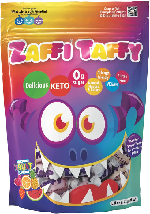 Zollipops Candy Clean Teeth - Keto Sugar Free Taffy Assorted Flavors, 5 Oz (Pack of 1) for Guilt-Free Snacking