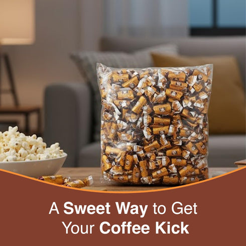 Pack, 3 Coffee Rio Caff Latt Coffee Candy Bulk Pound Bag - Individually Wrapped Hard Candies Blended with Fresh Dairy