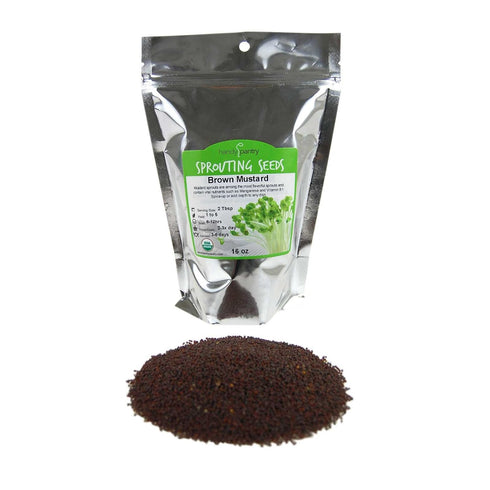 Organic Brown Mustard Sprouting Seeds: 1 Lb - Hot Mustard Seed: For
