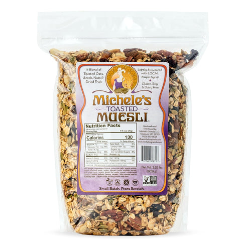 Michele's Toasted Muesli, Whole Grain Cereal, No Refined Sugar, No Added Oil,
