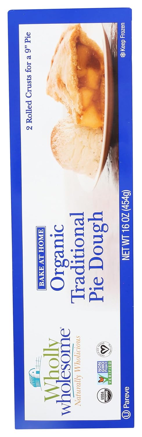 Wholly Wholesome 9 Inch, 16 OZ Organic Traditional Pie Dough
