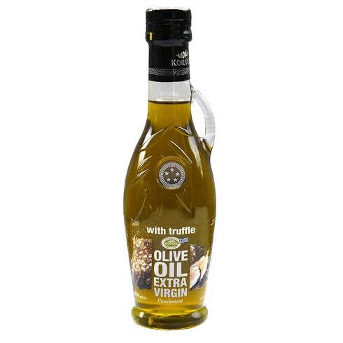 Extra Virgin olive oil with Truffle flavoured, KORVEL, glass bottle Amphora 250
