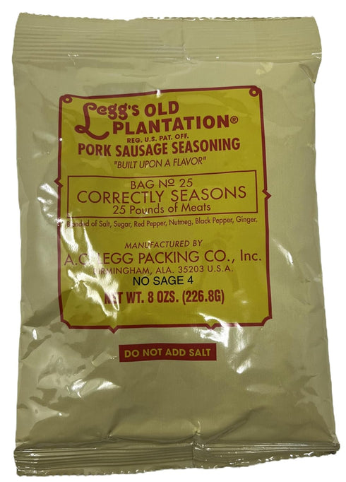 A.C. Legg Old Plantation Seasonings - Blend NS4 - Pork Sausage Seasoning, No Sage