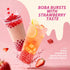 550g Frozen Soeos Strawberry Popping Boba, Bursting Boba Pearls for Bubble Tea, Yogurt, Desserts & Drinks