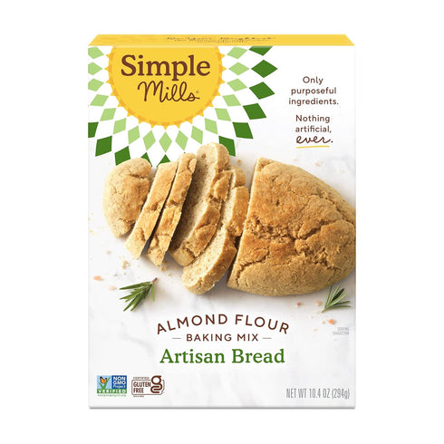 Simple Mills Almond Flour Baking Mix, Artisan Bread Mix, Gluten Free, Plant Based, Paleo Friendly, 10.4 Ounce
