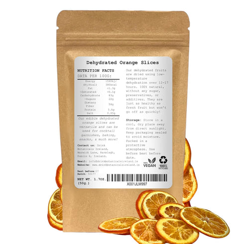 17+ 100% 1.76 OZ 50 Dehydrated Dried Orange Slices Wheels | Approx Slices | Natural | Sugar Free | Gluten Free |