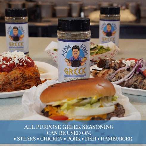 Pappa Gyros All Purpose Greek Seasoning Blend, Large Shaker 7.5 Oz, Authentic Mediterranean Seasoning No MSG, 100% All