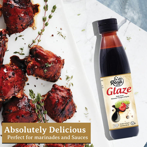 8.45 Oz (Pack 1) De La Rosa Balsamic Glaze, Vegan, KOSHER FOR PASSOVER, Non-GMO & Gluten Free, Great for Salad