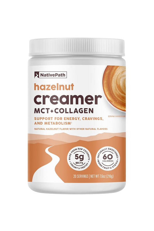 NativePath Keto Coffee Creamer Powder Hazelnut Keto-Friendly, Non-Dairy & Low Sugar Creamer.
