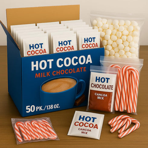 Generic Holiday Hot Cocoa Gift Box Milk Chocolate Hot Cocoa Mix with Mini