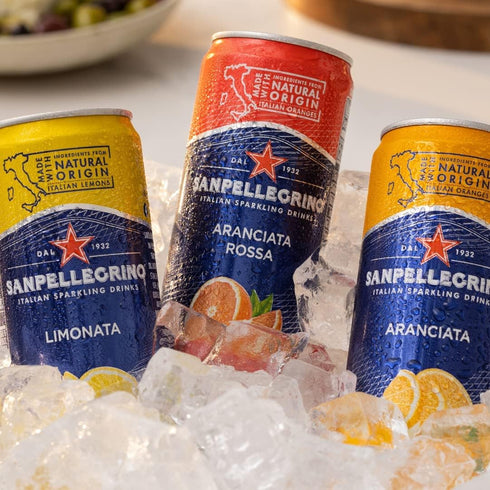 4 12 Pack 3 San Pellegrino Sparkling Water Variety- Flavors Cans of Each