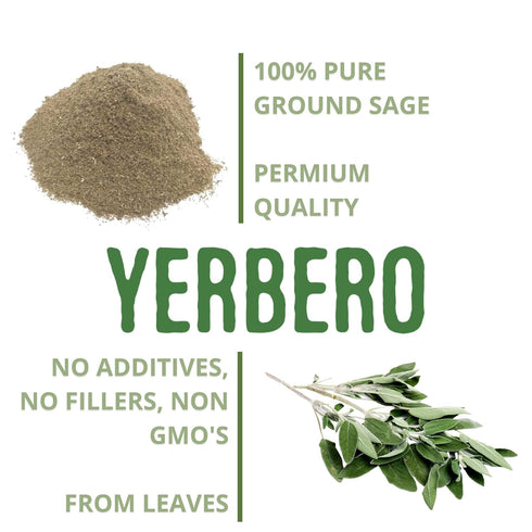 Yerbero Premium Sage Leaf Ground 5 oz | 100% Pure Leaf, No Fillers, Non-GMO Dried Leaves Powder