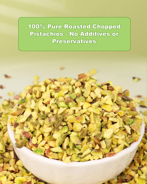 HOLFLYING 3.5 oz(100.0g), 3~5mm, (0.1-0.2 (3.5 oz)) Roasted Pistachio Chopped - All-Natural Pistachio for Tea
