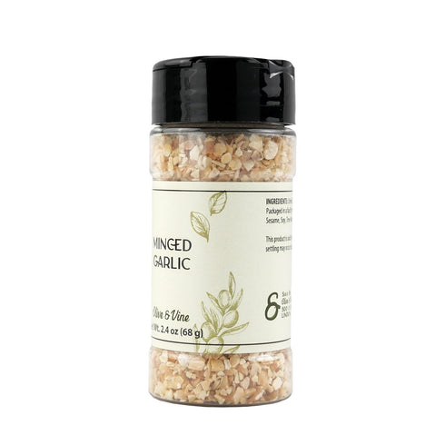 (2.4 Olive & Vine Minced Dried Garlic, Bold Flavor, For Sauces & Marinades, Rich Tradition, Authentic Taste, For Global