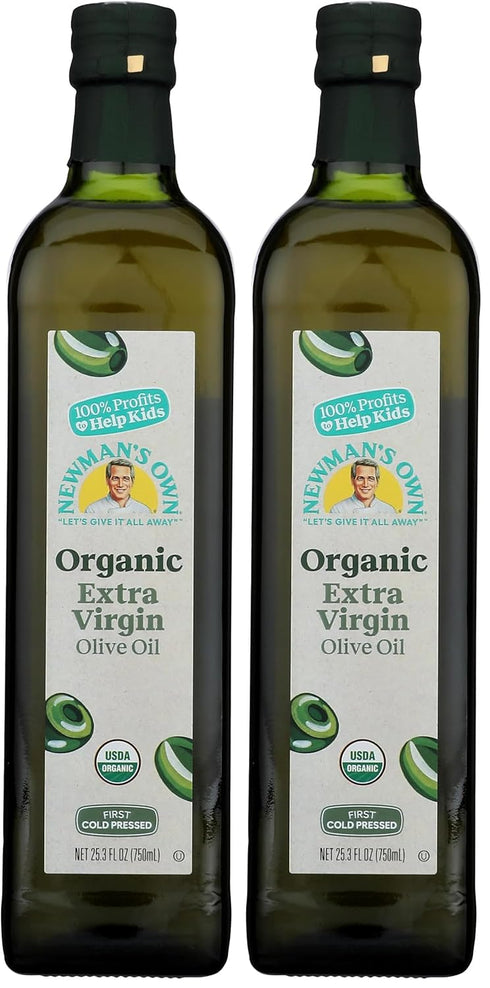 Newman's Own Organic Extra Virgin Olive Oil, 25.3 oz (Pack of 2)
