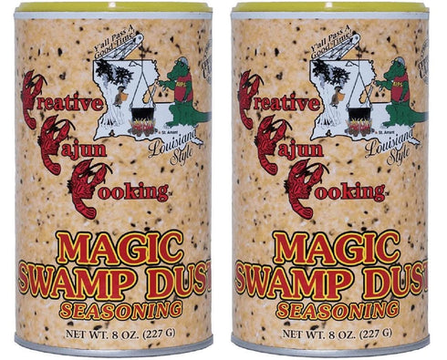 Creative Cajun Cooking Magic Swamp Dust Seasoning, 8 Ounce Shakers (Pack of Two)