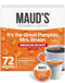 Maud's Decaf Pumpkin Spice Flavored Coffee Pods, 72 ct, Medium Roast Flavored