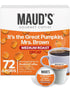 Maud's Decaf Pumpkin Spice Flavored Coffee Pods, 72 ct, Medium Roast Flavored