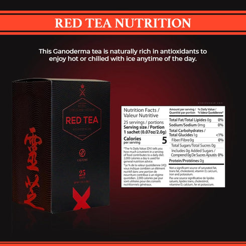 (25 ORGANO Red Tea with Cordyceps and Ganoderma lucidum sachets)
