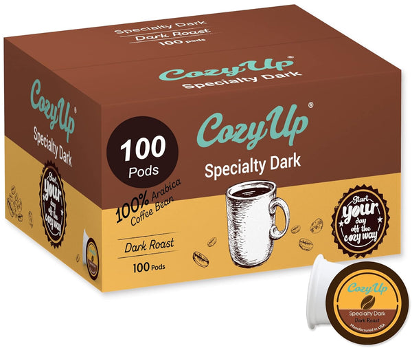 Cozy Up 100-Count Specialty Dark Single-Serve Coffee Pods Compatible with Keurig K-Cup