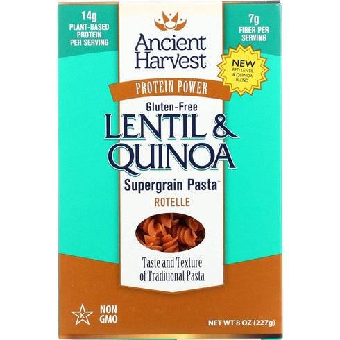 Ancient Harvest Pasta - Supergrain - Red Lentil and Quinoa Rotelle -