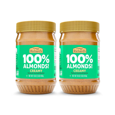 Crazy Richard's 100% All-Natural Creamy Dry Roasted Almond Butter with No Added