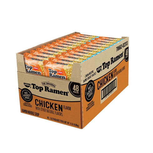 Top Ramen Chicken Flavor Ramen Noodle Soup - 3 Oz (Pack of
