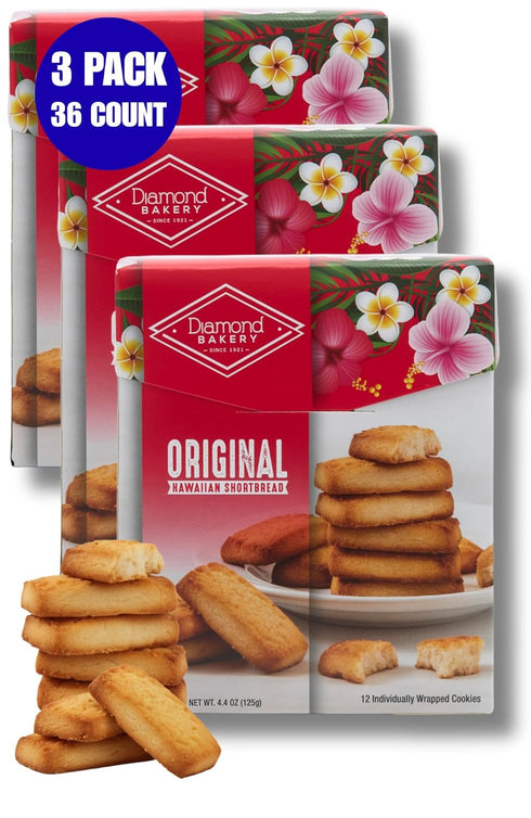 Diamond Bakery Hawaiian Shortbread Cookies Original Buttery, Decadent Shortbread Made in Hawaii,