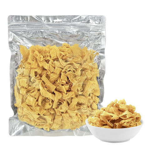 JTEDZI Dried Tofu Skin Strips, 14.1 Oz (400g) Bean Curd Strips, Natural Soy